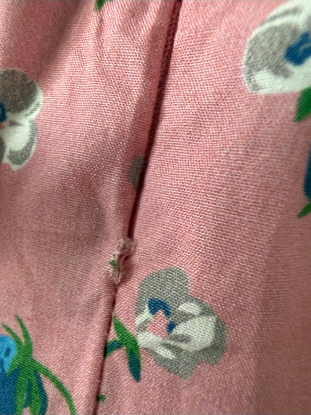 Batsheva Collarless Prairie Mini Dress Pink Lily Floral Cotton Puff Sleeve 18 - Picture 13 of 16